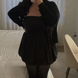 Garage Black Strapless Dress